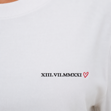 T-shirt avec message personnalisé