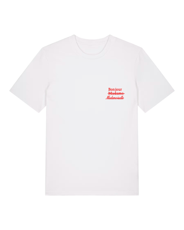 T-shirt brodé Bonjour Mademoiselle